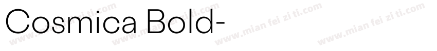 Cosmica Bold字体转换